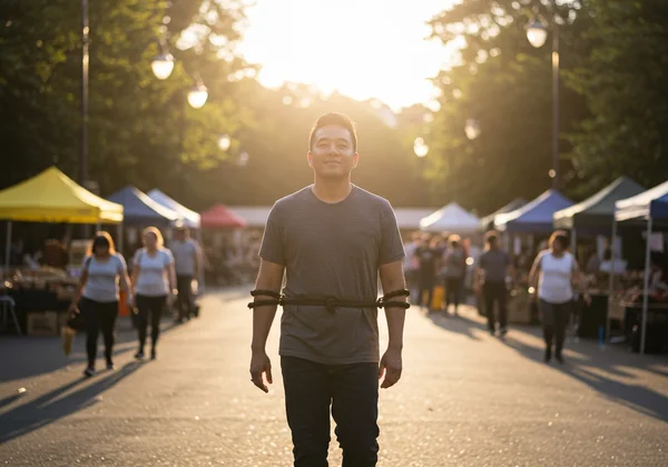 Person confidently walking outdoors, symbolizing agoraphobia recovery.
