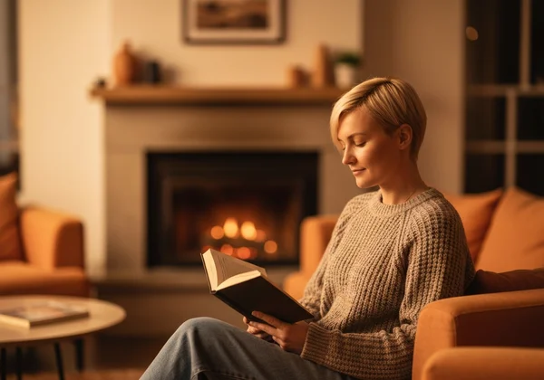 Person appears calm but has internal anxiety in a crowded place.