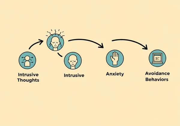 Diagram illustrating the panic-agoraphobia cycle of fear