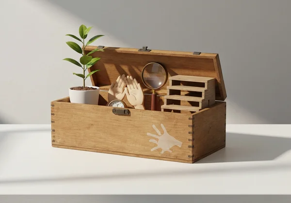 Various coping strategy tools in a toolkit