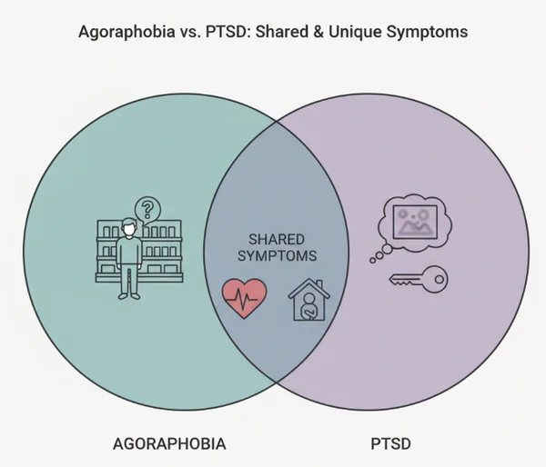 Overlapping symptoms of anxiety disorders
