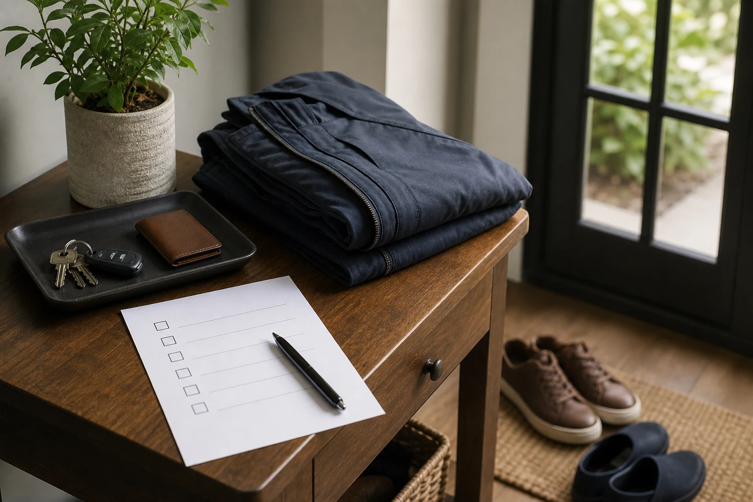 Leaving routine checklist