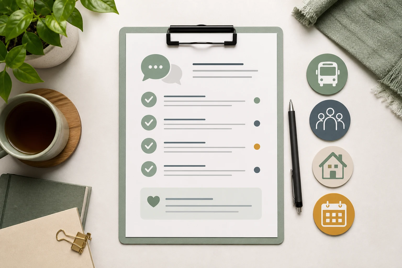 Checklist for clinician conversation